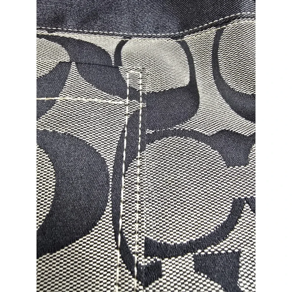 Coach Black 2007 Legacy Signature Monogram Jacquard Shoulder bag Hobo Y2K 11957